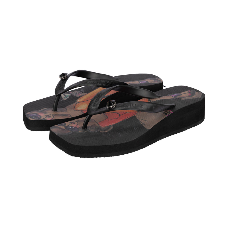 Beach Cocktail Girl Mid Heel - Zwart