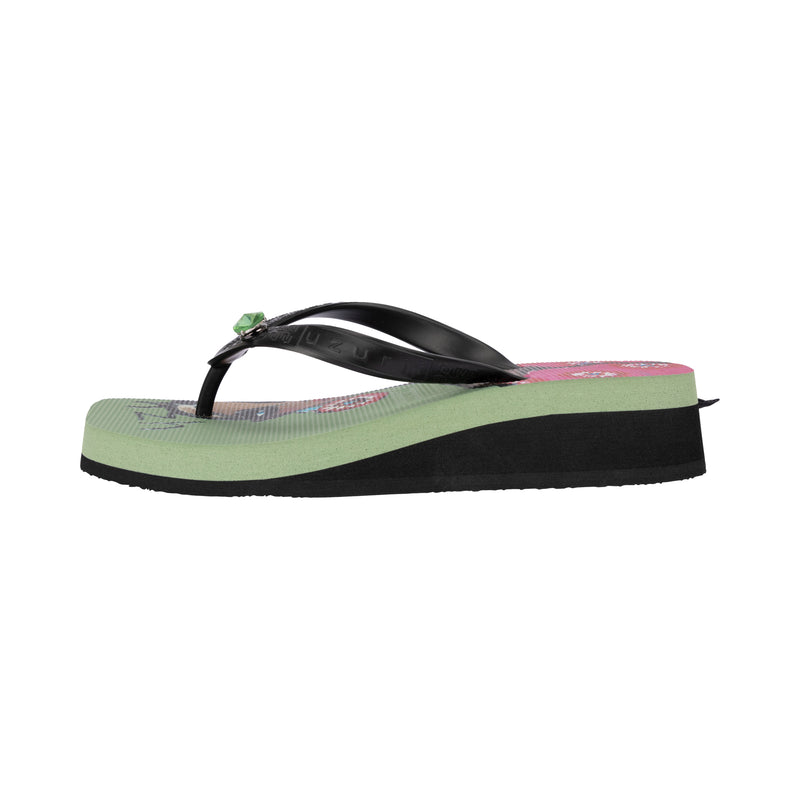 Beach Printed Claudia Mid Heel - Groen