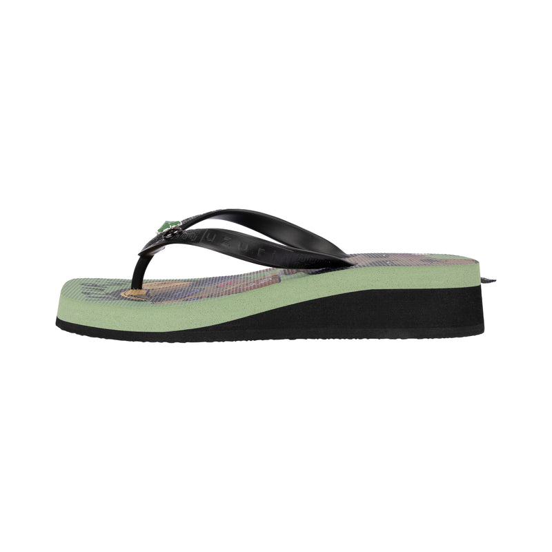 Beach Printed Stella Mid Heel - Groen