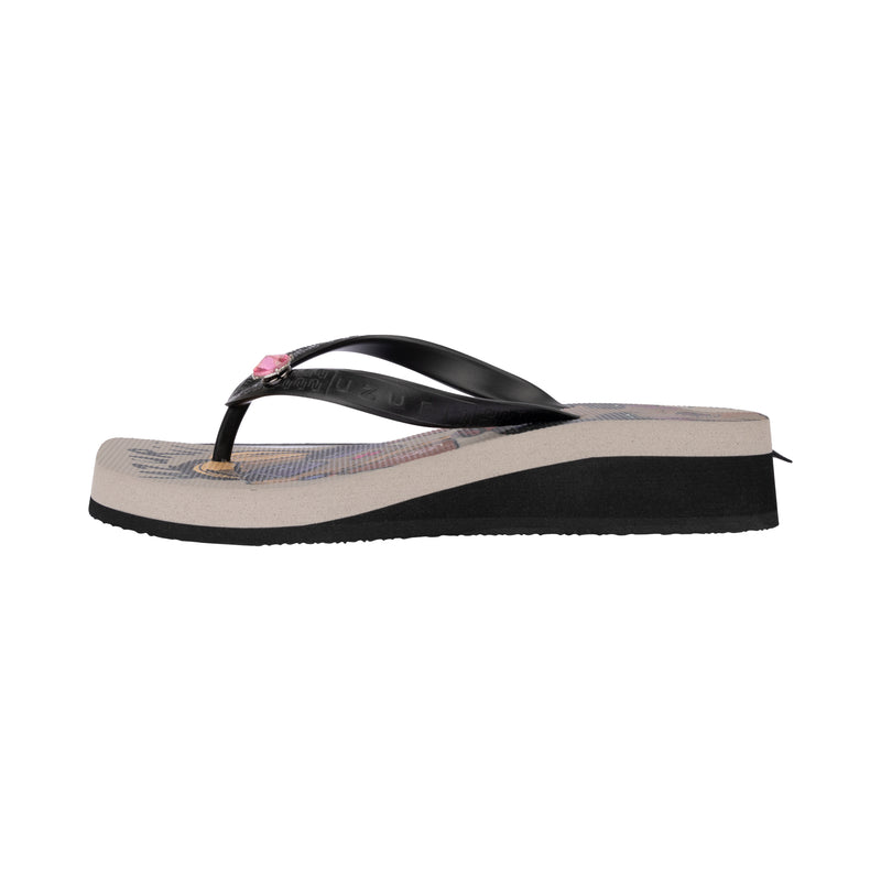 Beach Printed Stella Mid Heel - Taupe