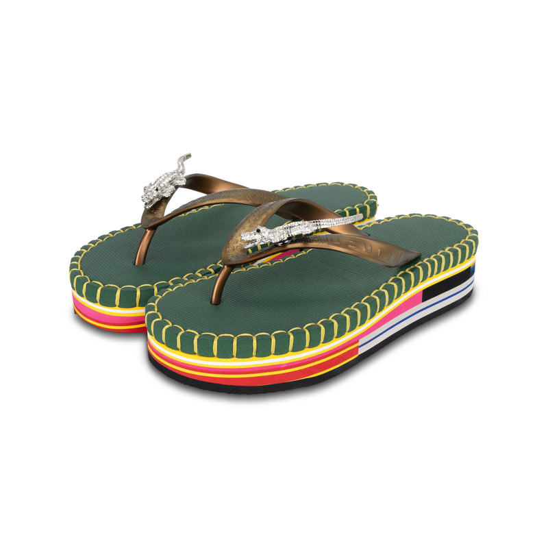 Crocodile Colorful Army - Army Green