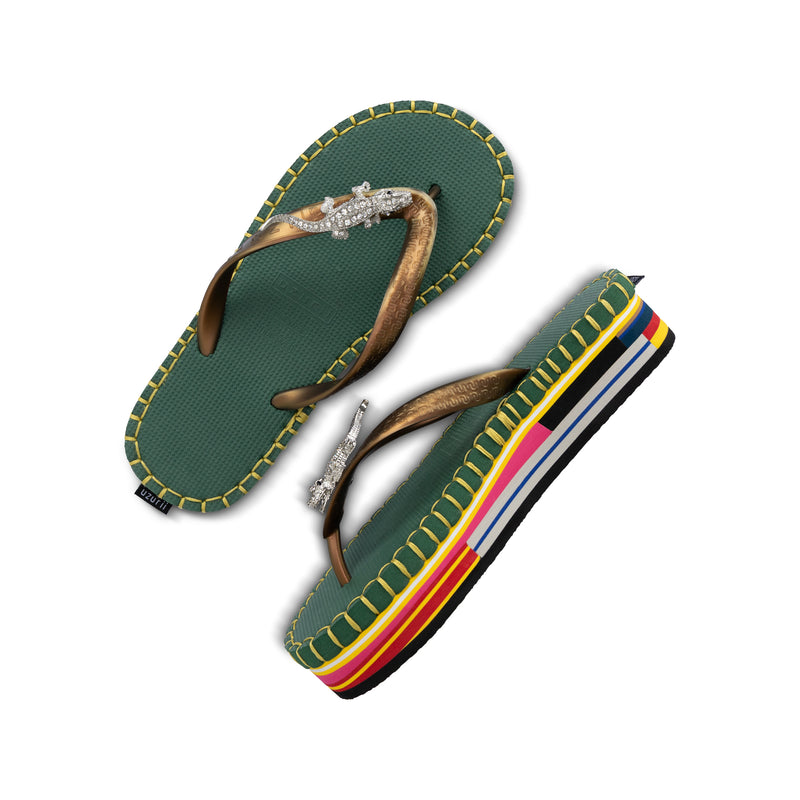 Crocodile Colorful Army - Army Green