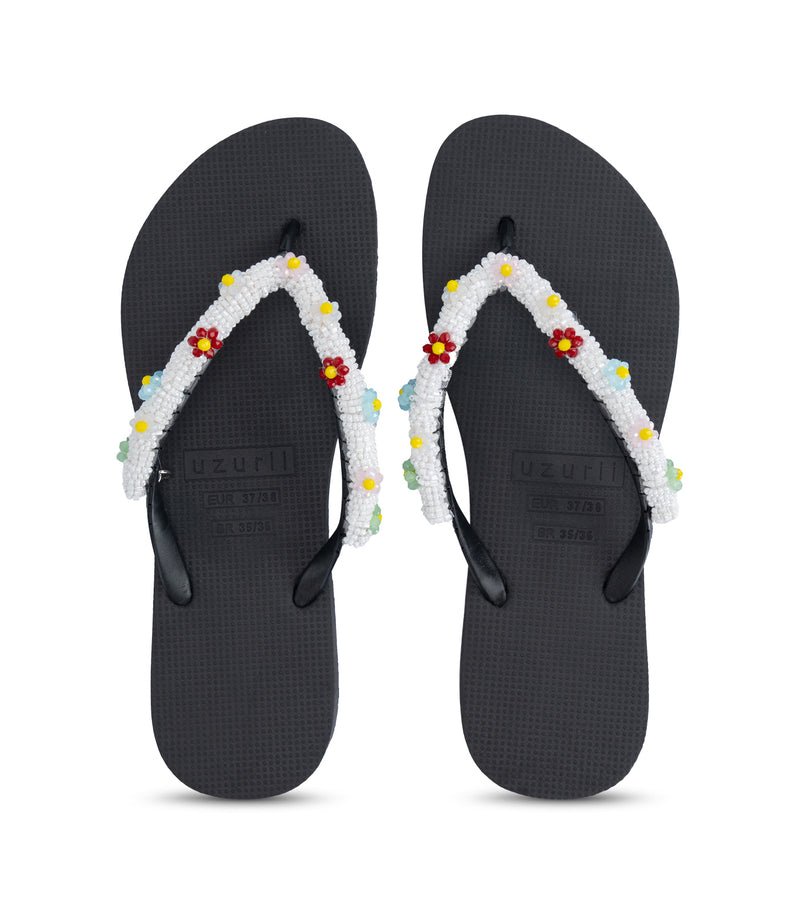 Flowery White Aby - Zwart