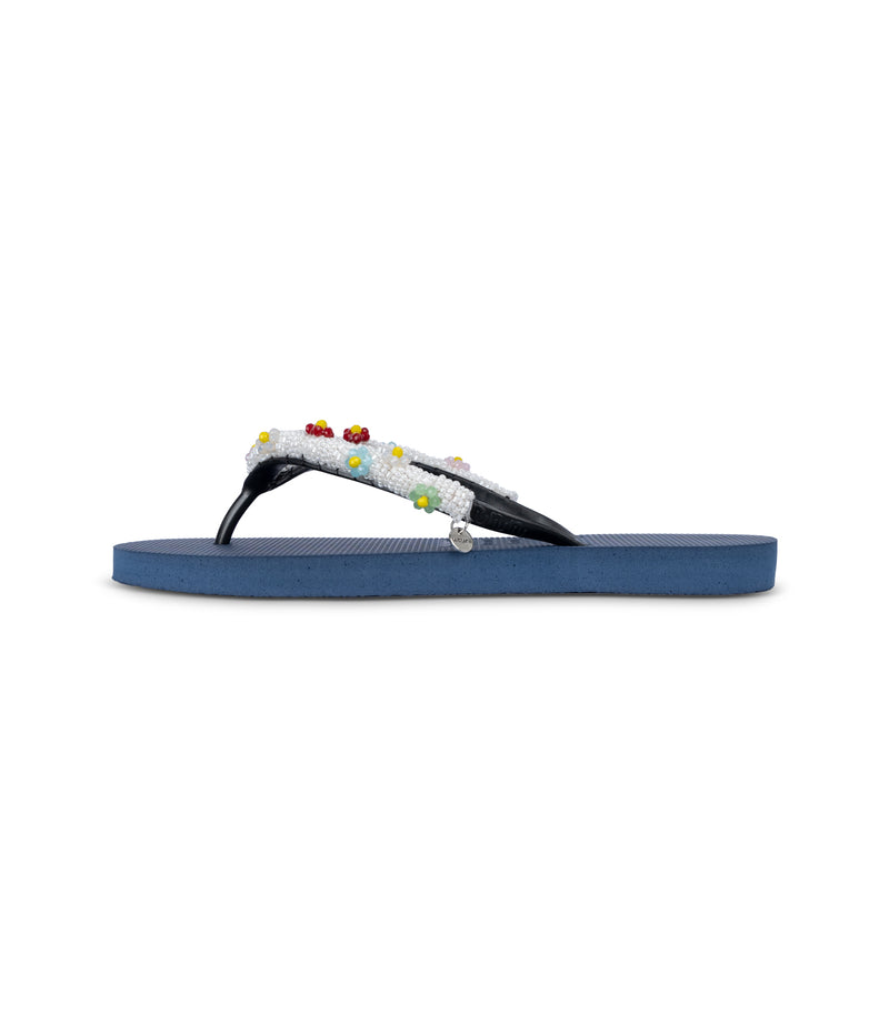 Flowery White Aby - Marineblauw