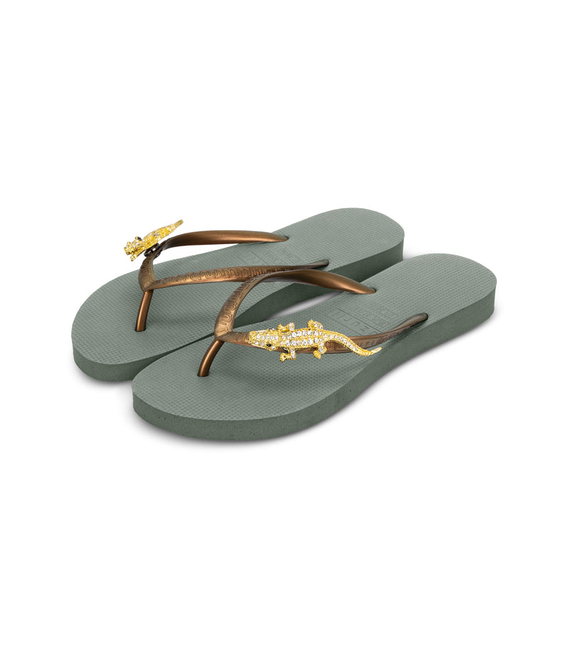 Gold Crocodile Switch - Legergroen