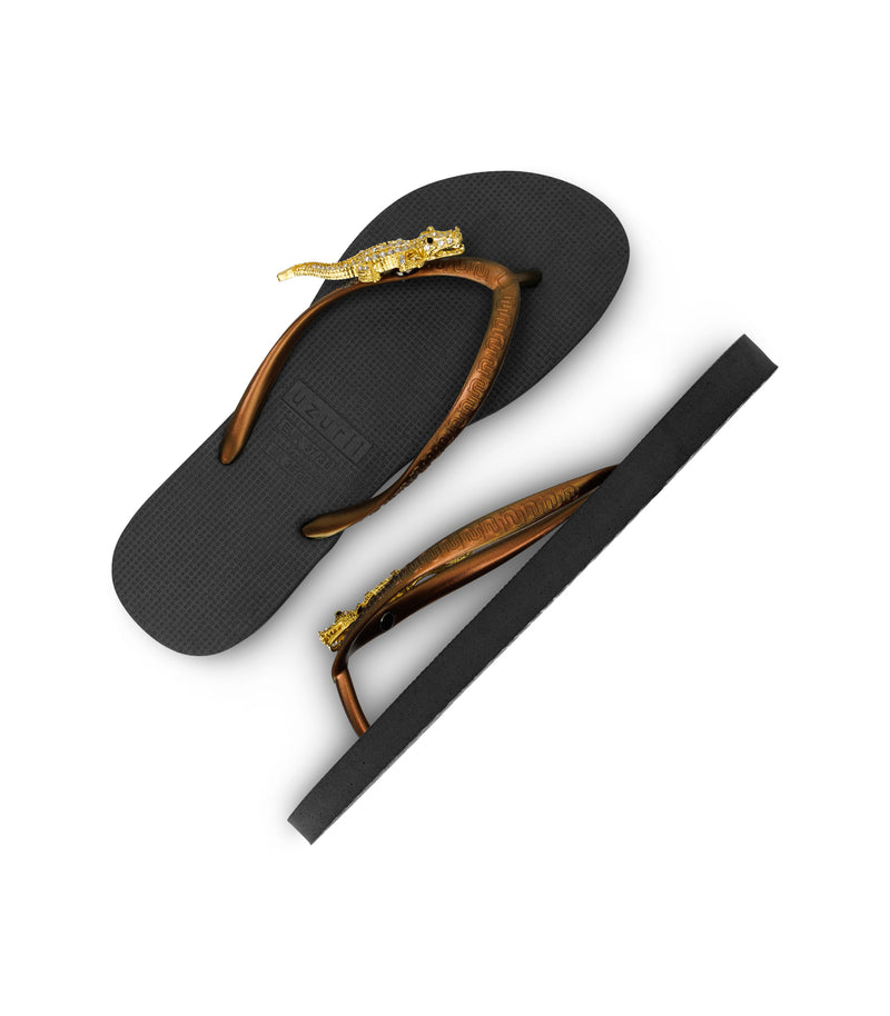 Gold Crocodile Switch - Zwart
