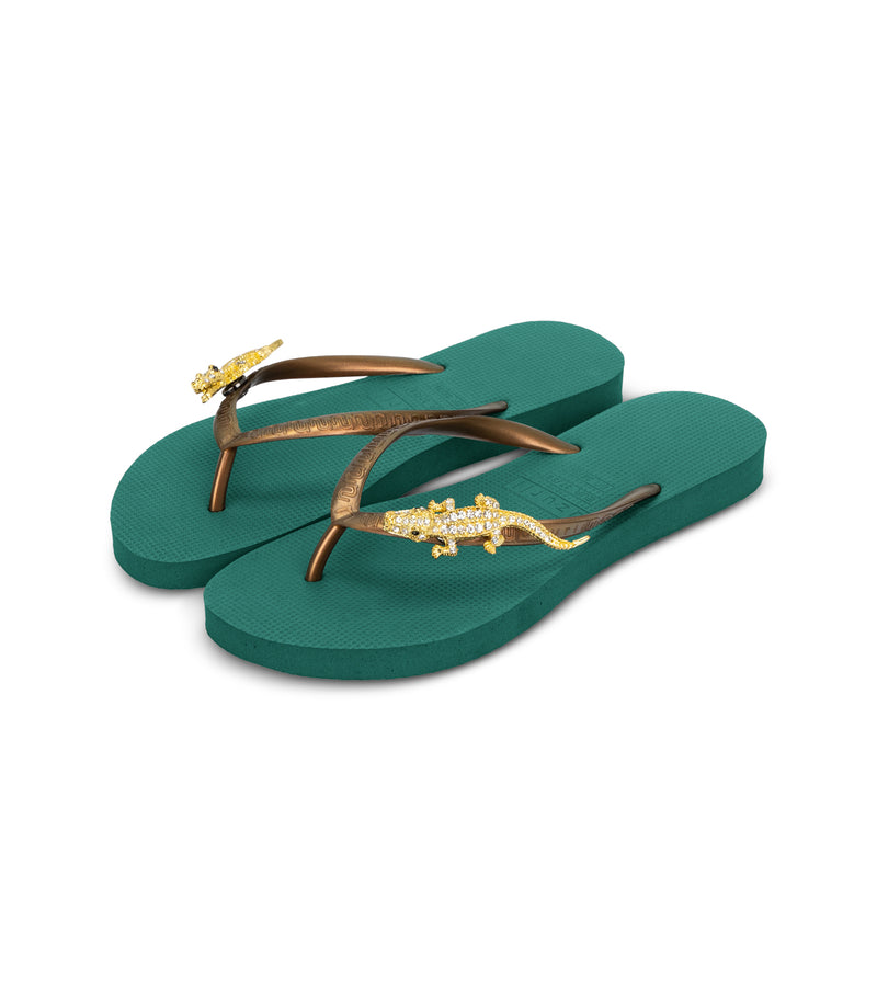 Gold Crocodile Switch - Bosgroen