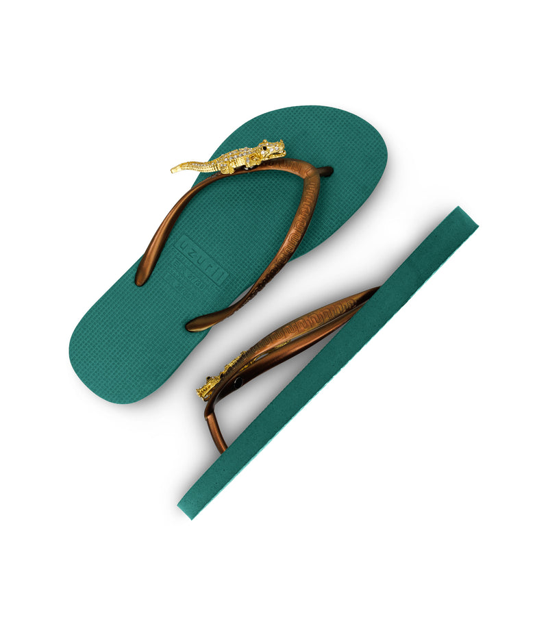 Gold Crocodile Switch - Bosgroen