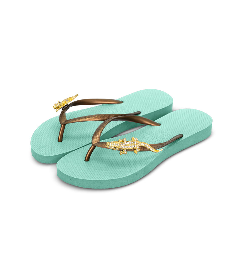 Gold Crocodile Switch - Mintgroen