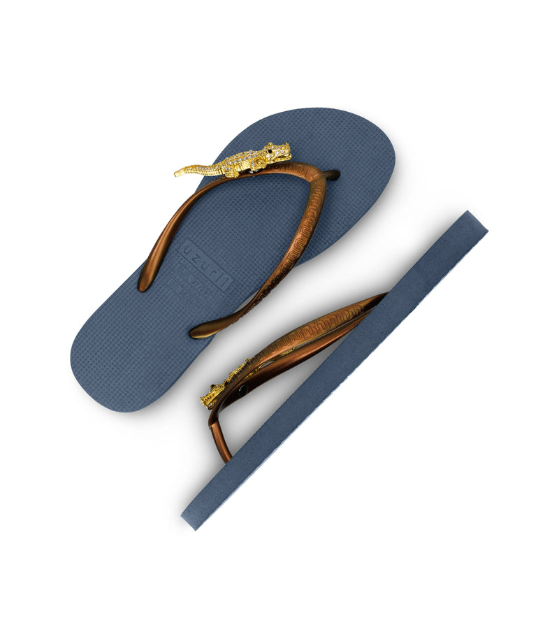 Gold Crocodile Switch - Marineblauw
