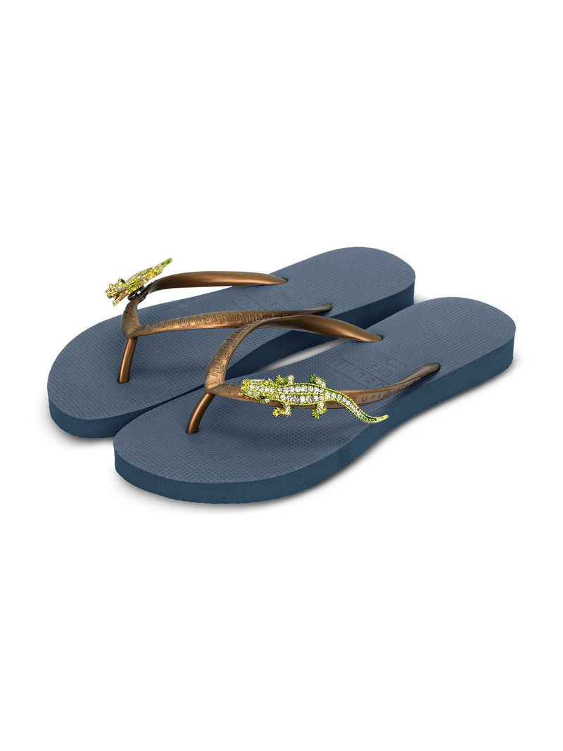 Green Crocodile Switch - Marineblauw