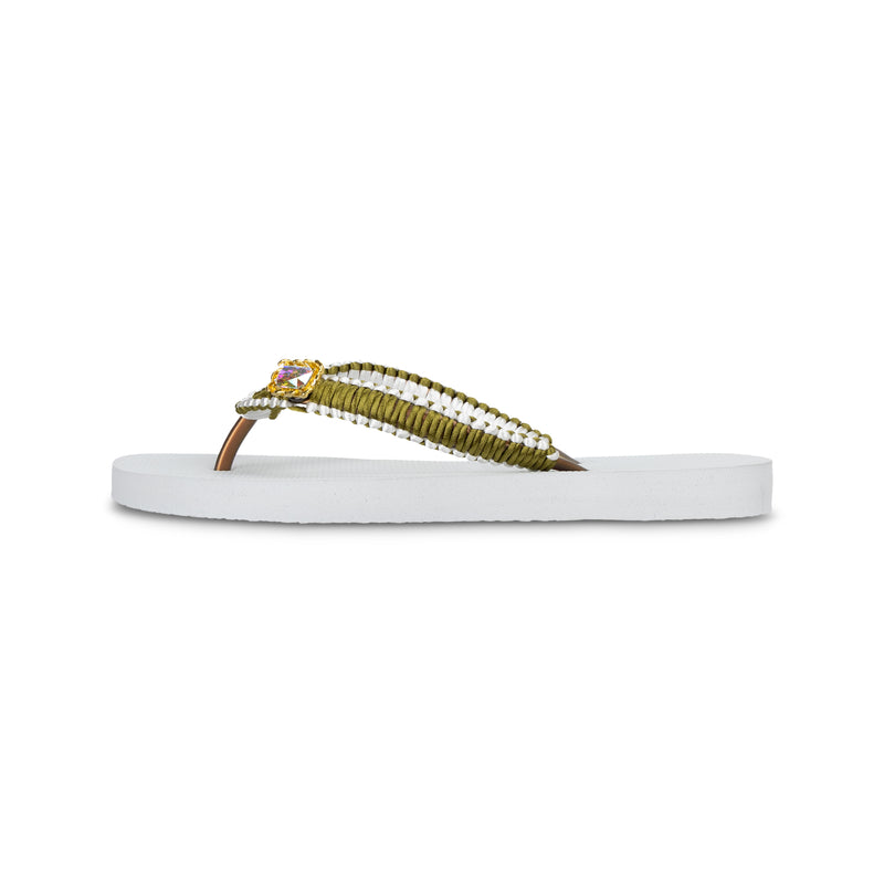 Green Macrame Switch - White