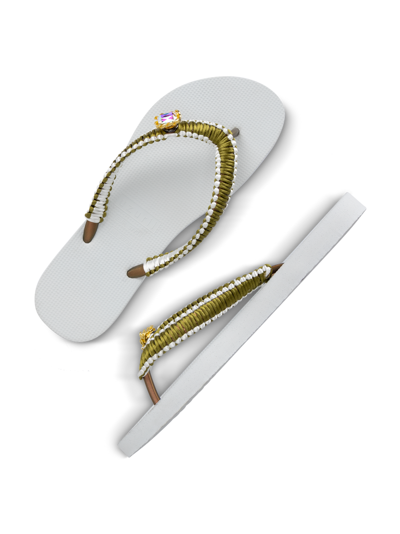 Green Macrame Switch - White