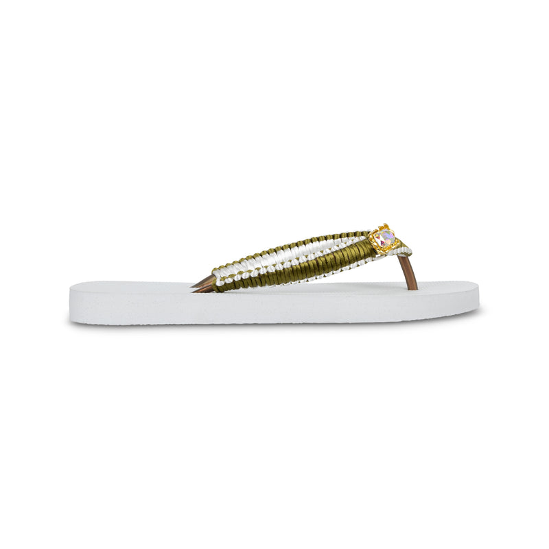 Green Macrame Switch - White