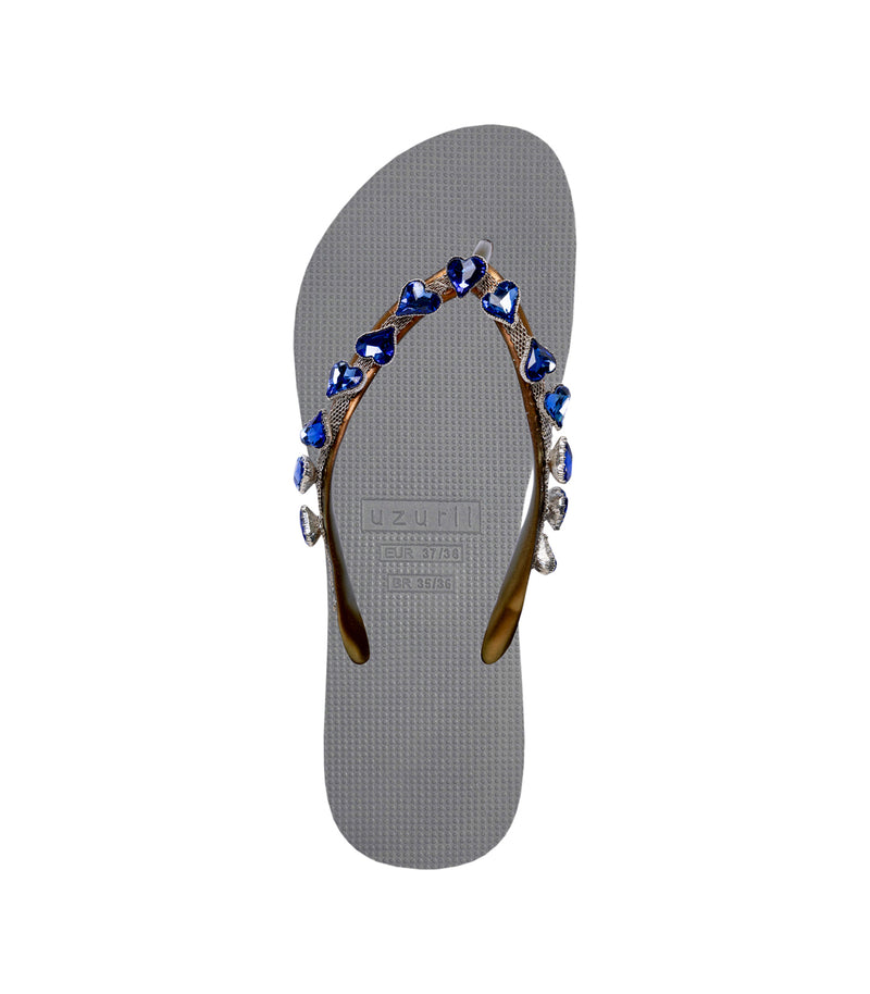 Heart Blue - Zilver