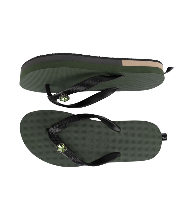 Mondriaan Switch Mid Heel - Legergroen