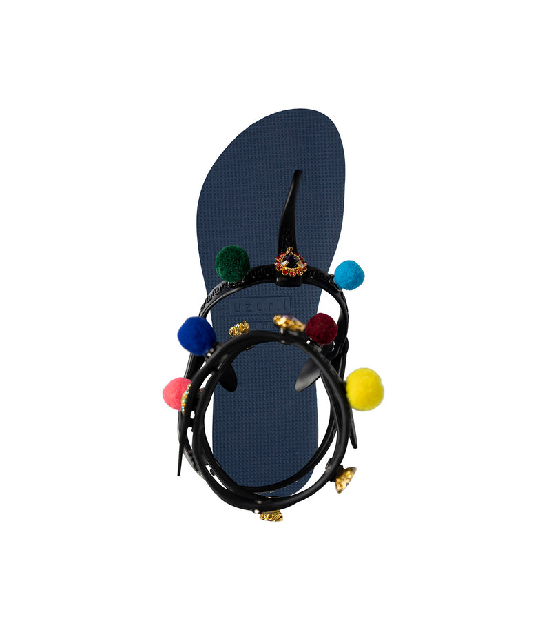 Mystique Pompom - Marineblauw