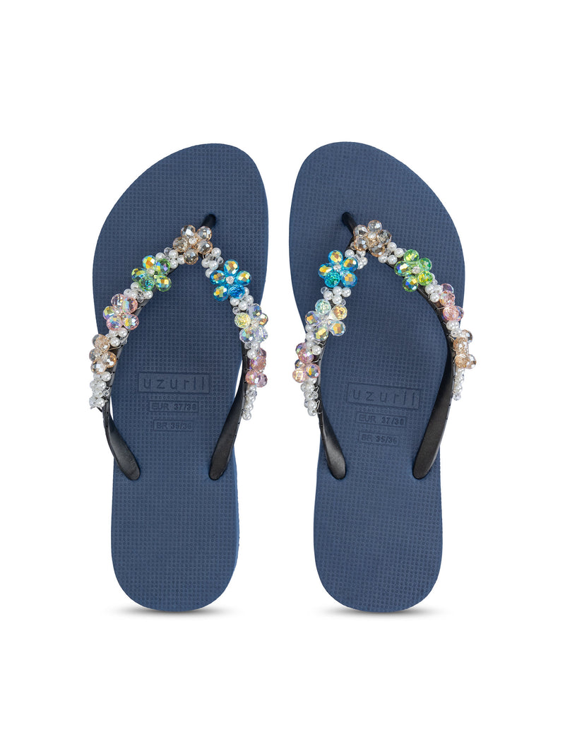 Precious Colorful Bloom - Marineblauw