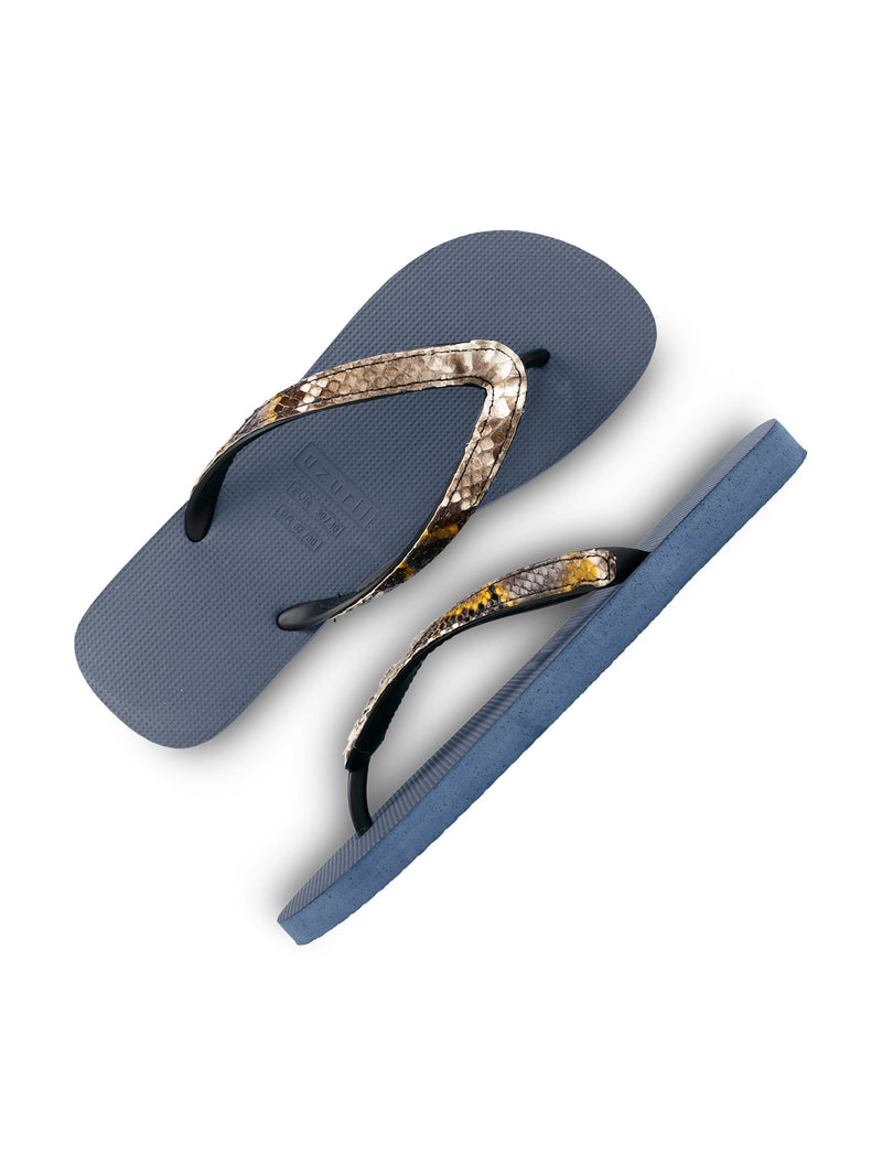 Python Taupe - Marineblauw