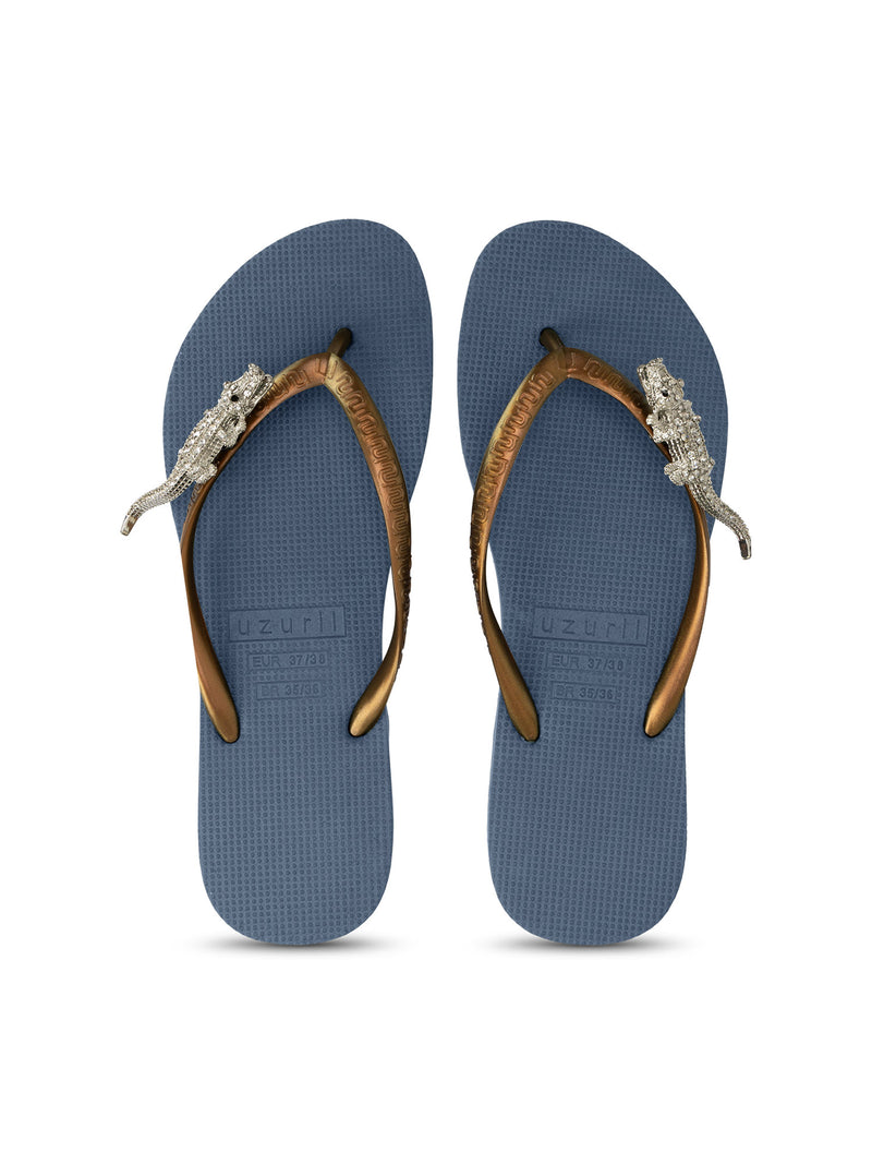 Silver Crocodile Switch - Marineblauw