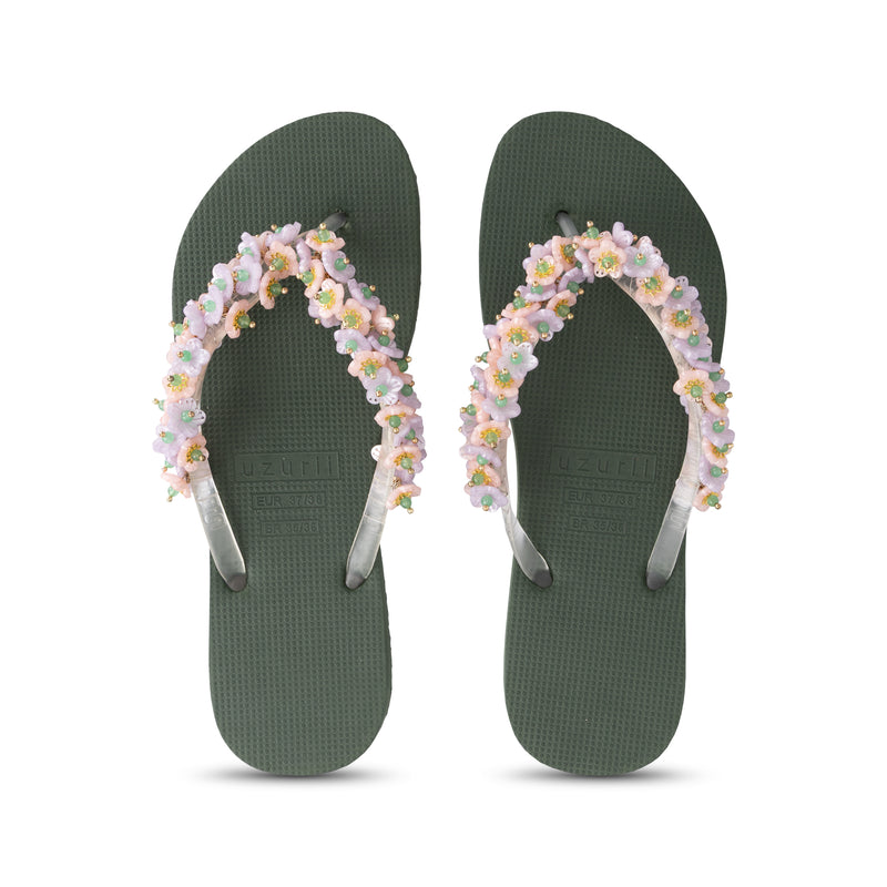 Tulum Bloom Pink - Army Green