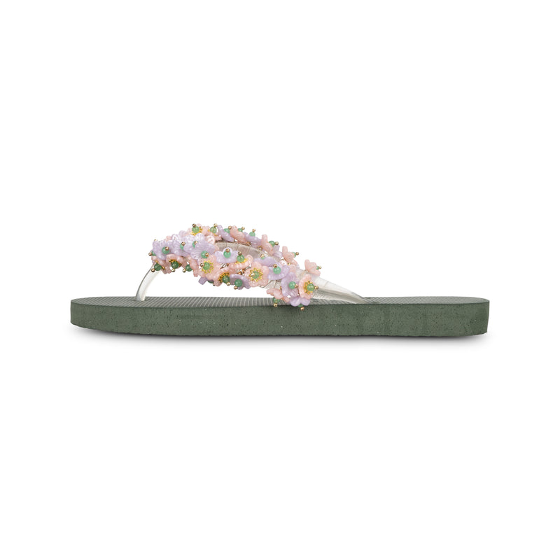 Tulum Bloom Pink - Army Green
