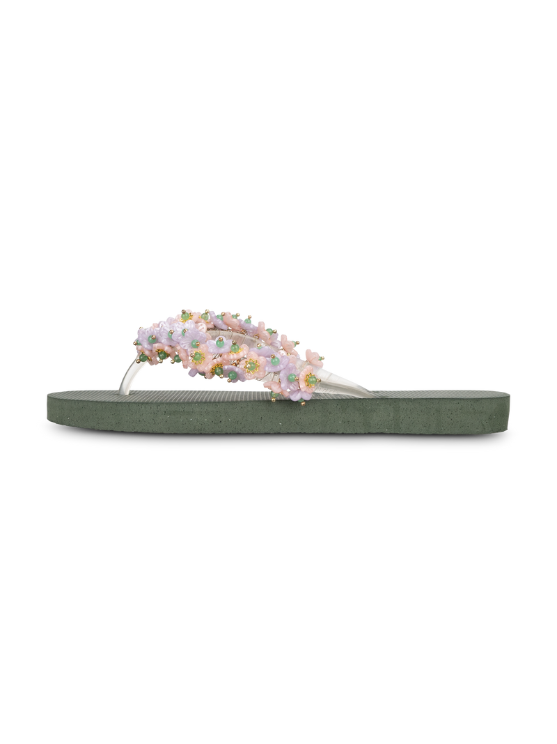 Tulum Bloom Pink - Army Green