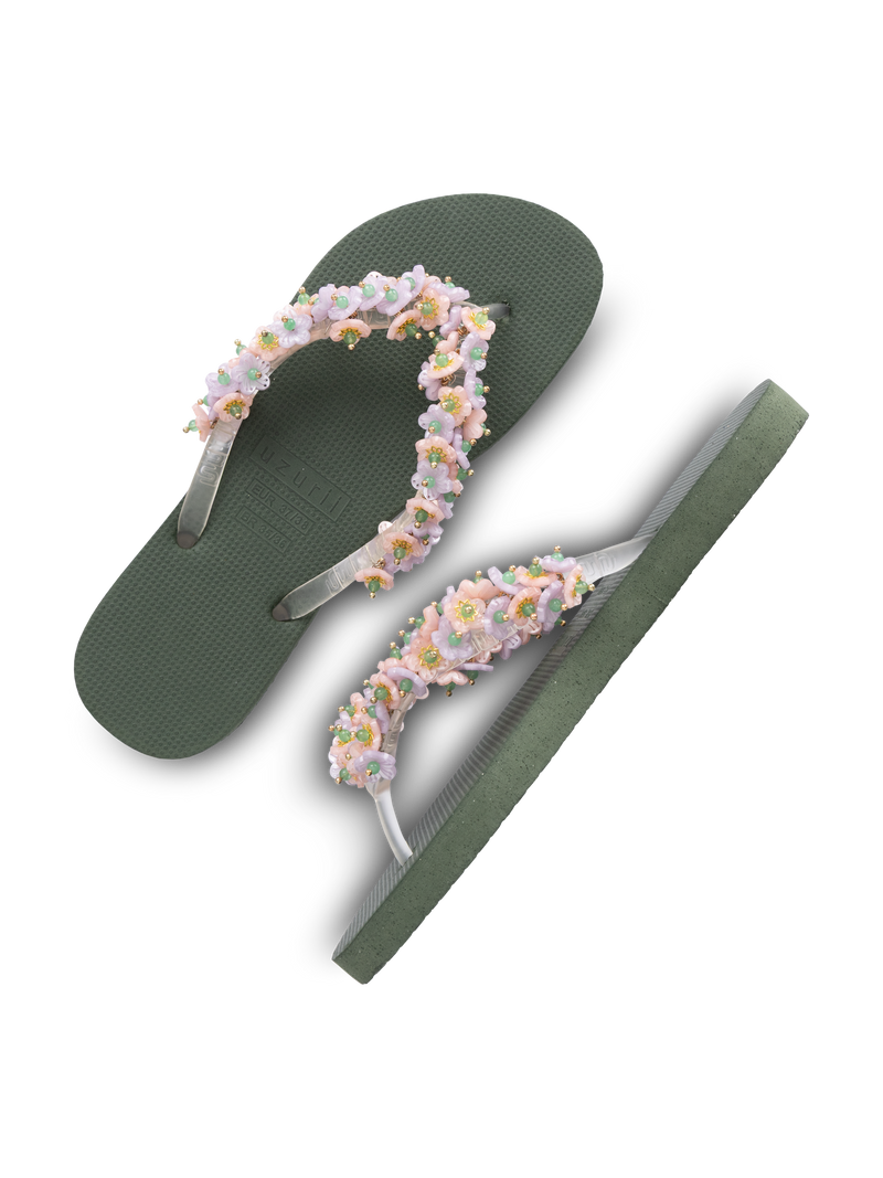 Tulum Bloom Pink - Army Green