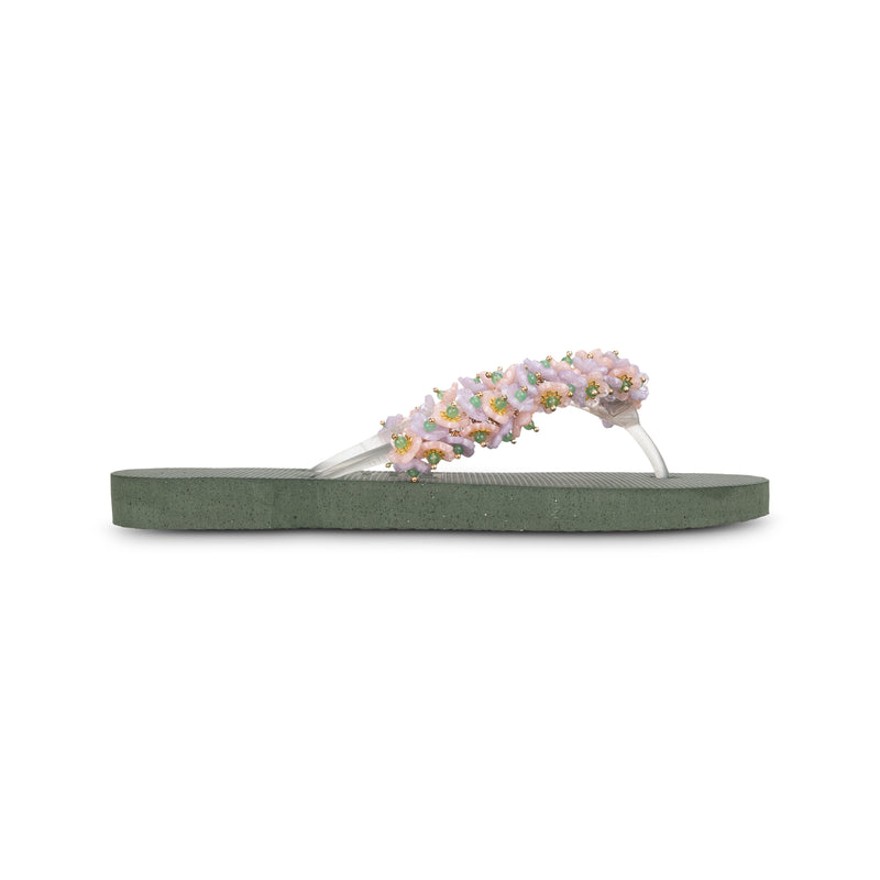 Tulum Bloom Pink - Army Green